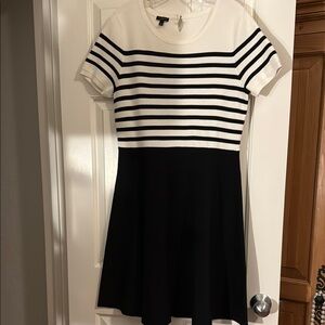 Talbots Black and White Knit Dress